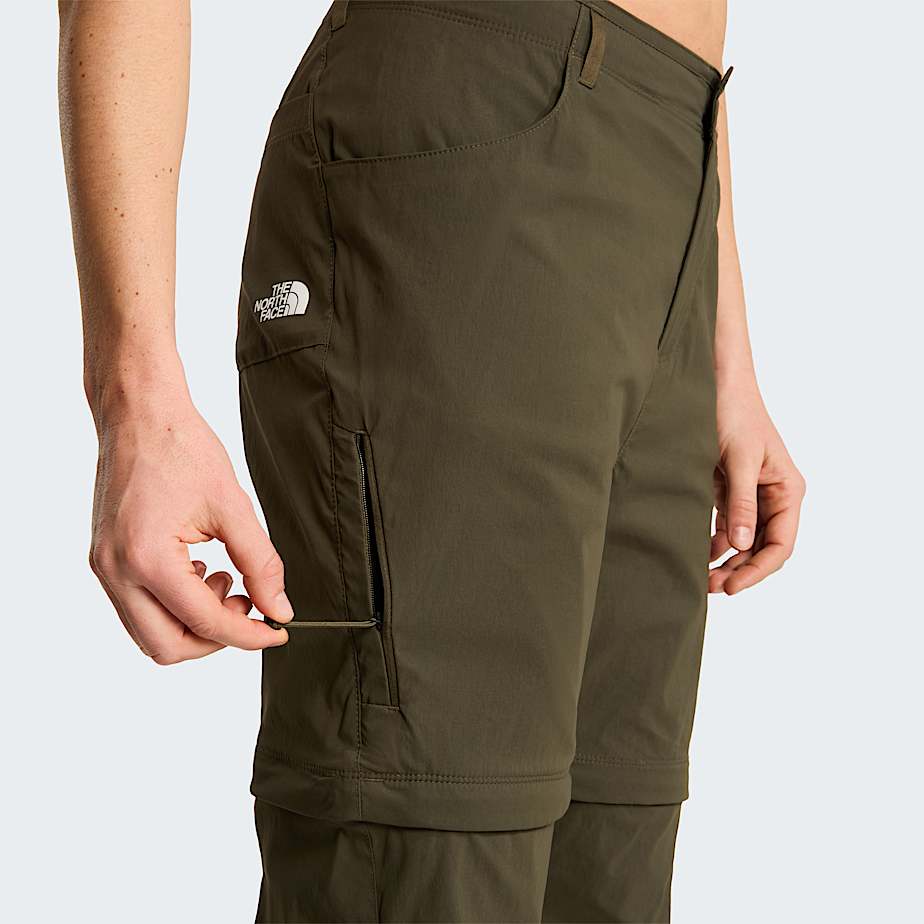 Womens Exploration Convertible Regular Straight Trousers TNF New Taupe Green ALT7