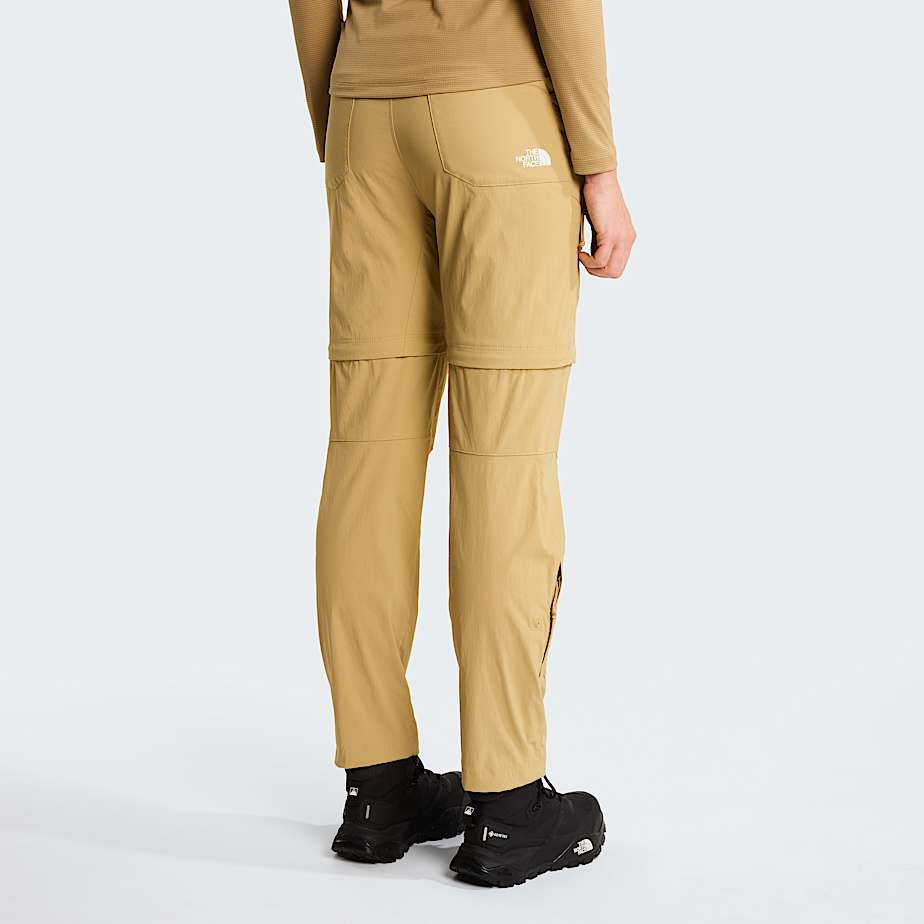 Womens Exploration Convertible Regular Straight Trousers TNF Khaki Stone ALT3