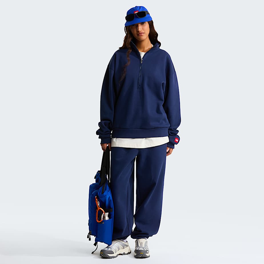 Uniseks TNF Red Box-fleece met halve rits - 11