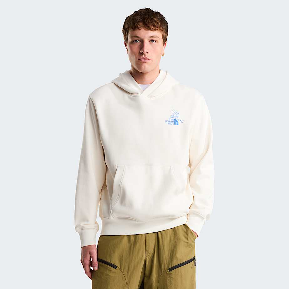 Uniseks Mountain Celebration Relaxed Graphic hoodie TNF White Dune ALT3