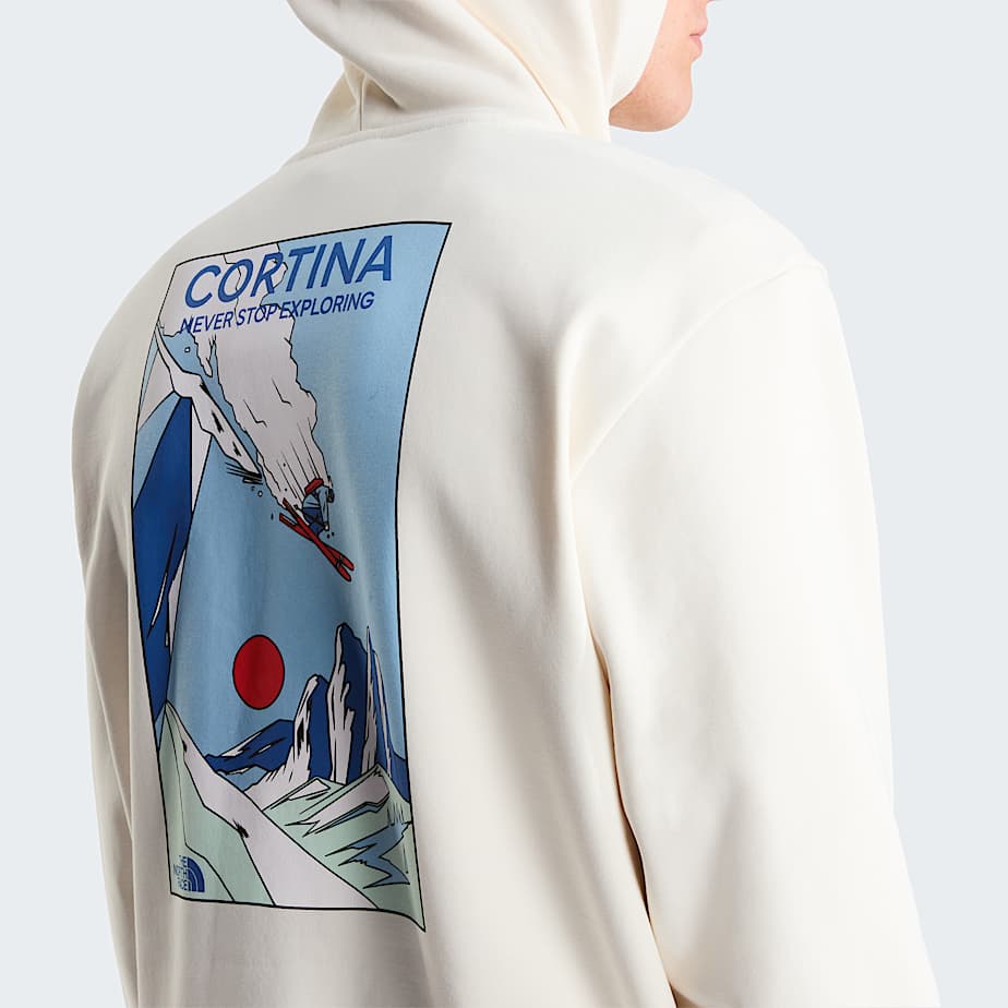 Uniseks Mountain Celebration Relaxed Graphic hoodie TNF White Dune ALT8