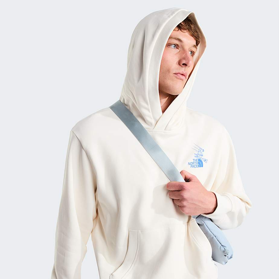 Uniseks Mountain Celebration Relaxed Graphic hoodie TNF White Dune ALT9