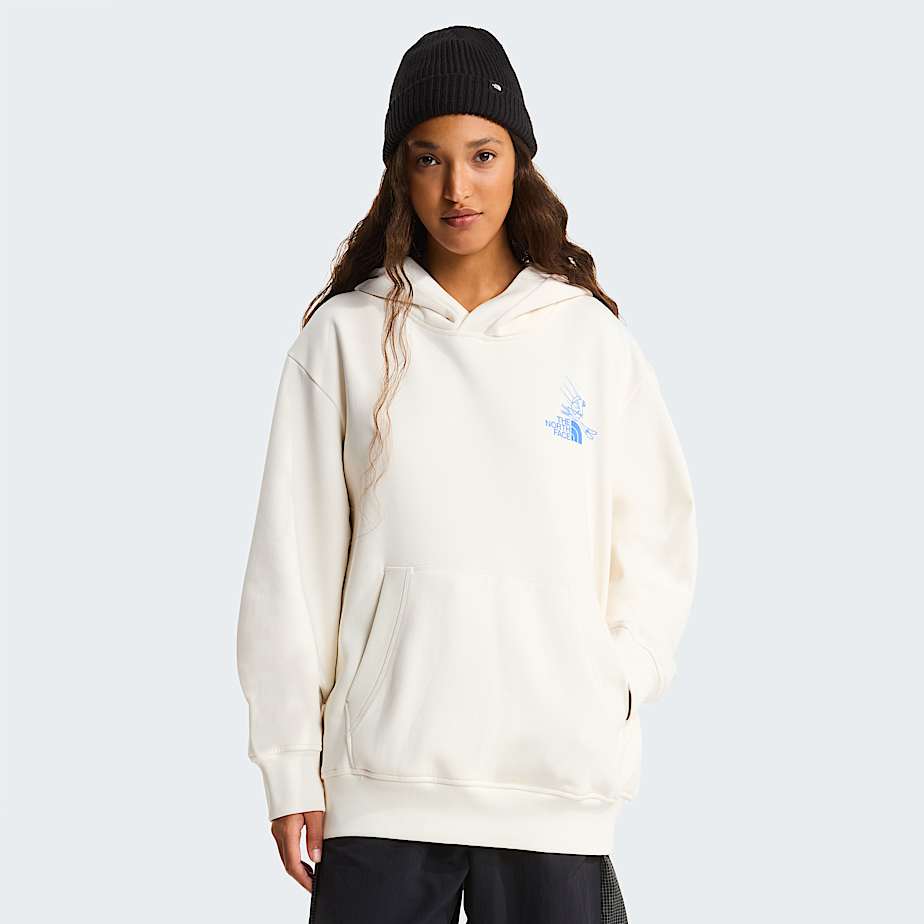 Uniseks Mountain Celebration Relaxed Graphic hoodie TNF White Dune ALT12