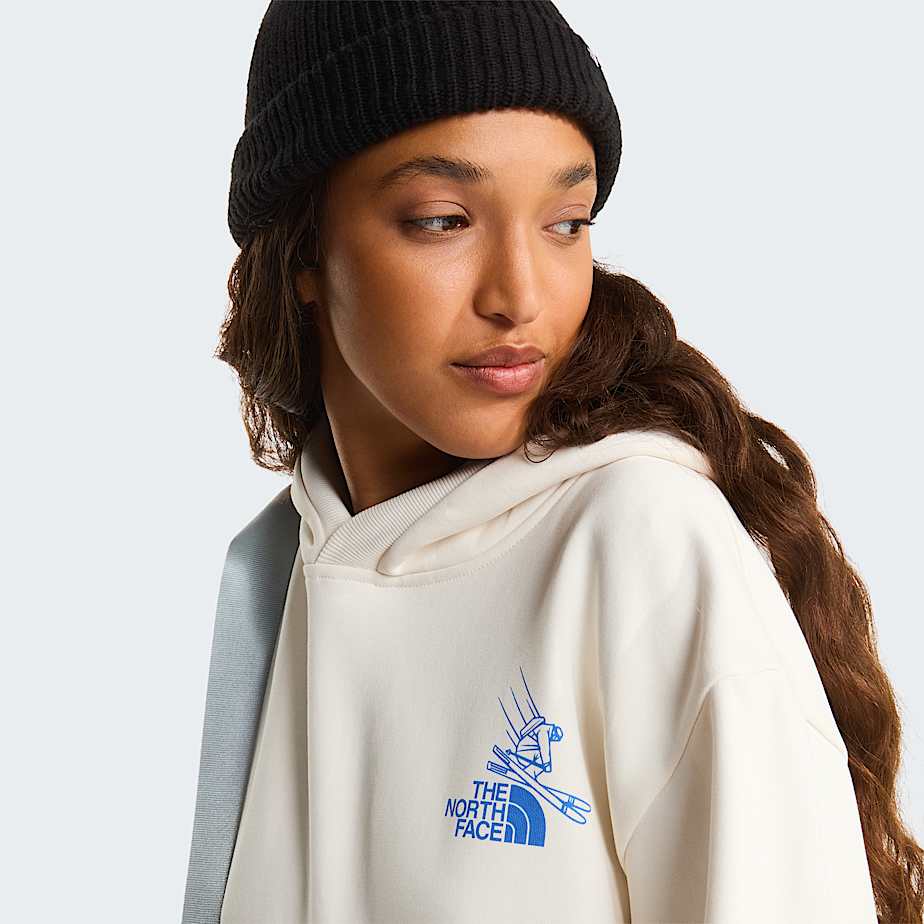 Uniseks Mountain Celebration Relaxed Graphic hoodie TNF White Dune ALT18