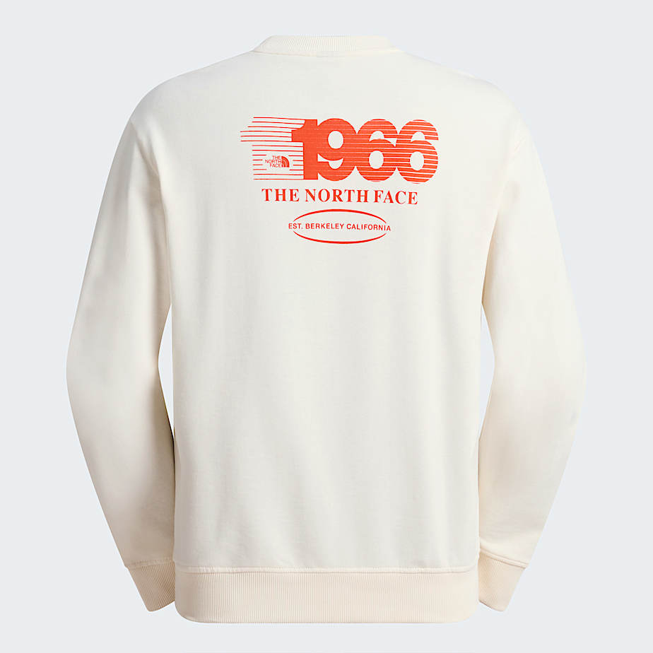 Uniseks Track Relaxed Sweatshirt TNF White DuneLava Red ALT1