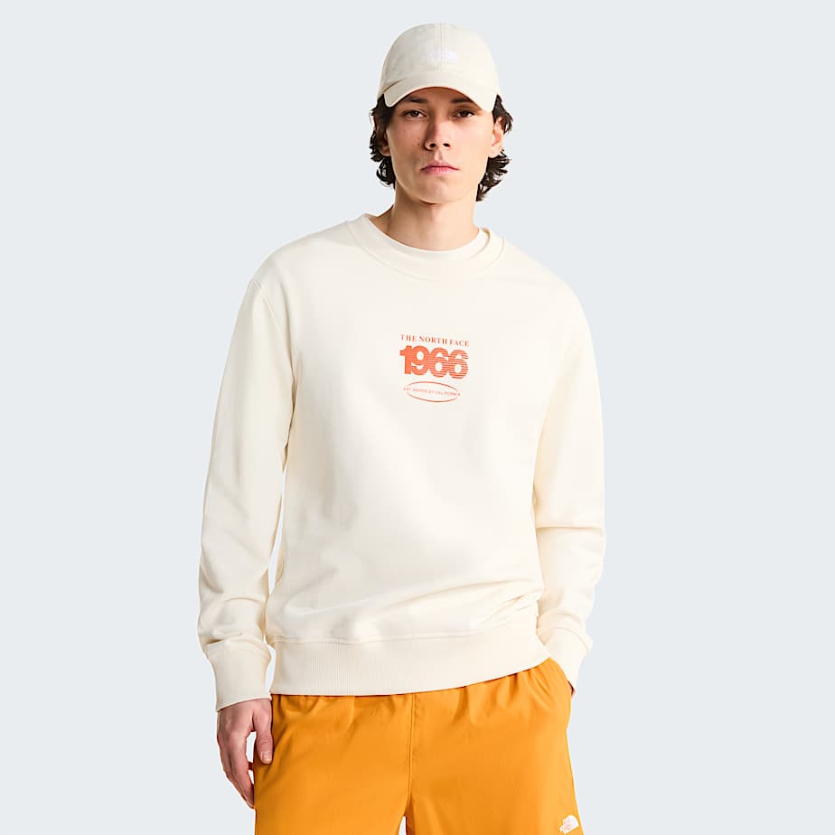 Uniseks Track Relaxed Sweatshirt TNF White DuneLava Red ALT3