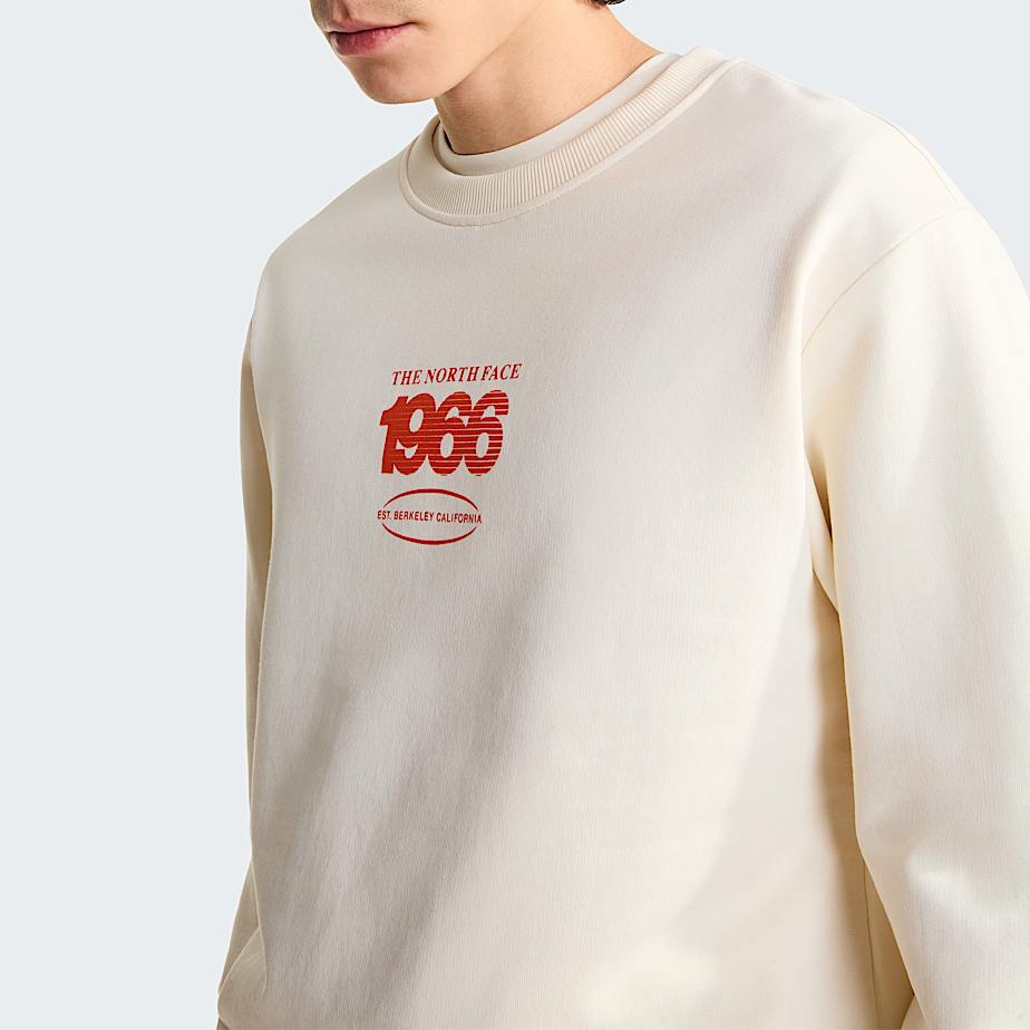 Uniseks Track Relaxed Sweatshirt TNF White DuneLava Red ALT6