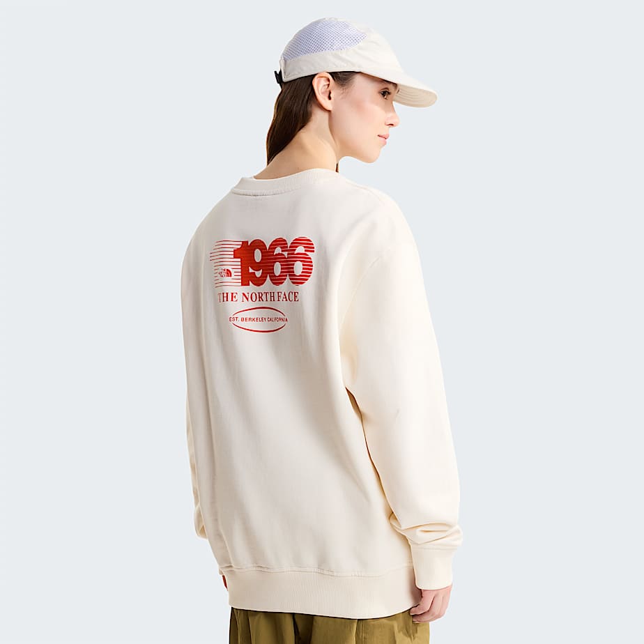 Uniseks Track Relaxed Sweatshirt TNF White DuneLava Red ALT10