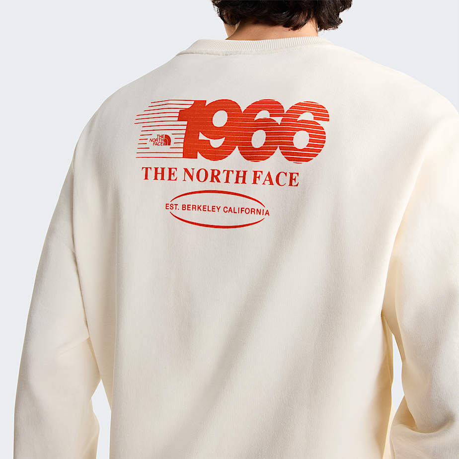 Uniseks Track Relaxed Sweatshirt TNF White DuneLava Red ALT7
