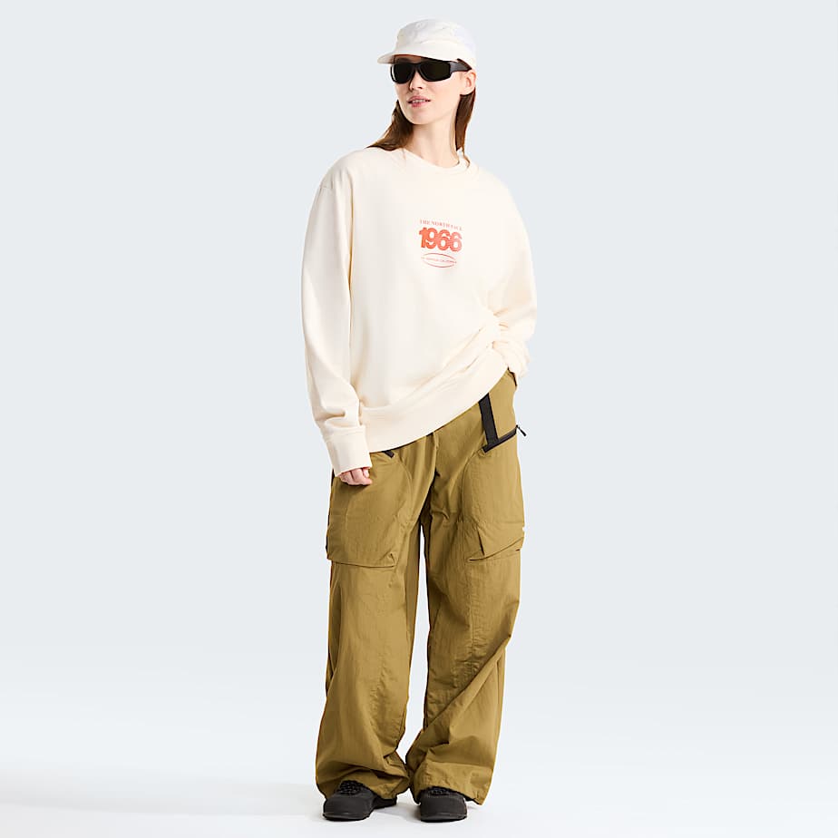Uniseks Track Relaxed Sweatshirt TNF White DuneLava Red ALT12