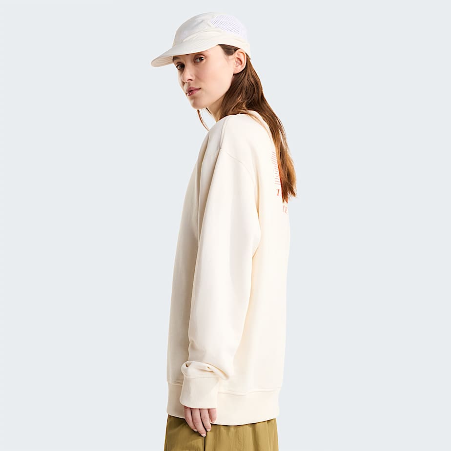 Uniseks Track Relaxed Sweatshirt TNF White DuneLava Red ALT13