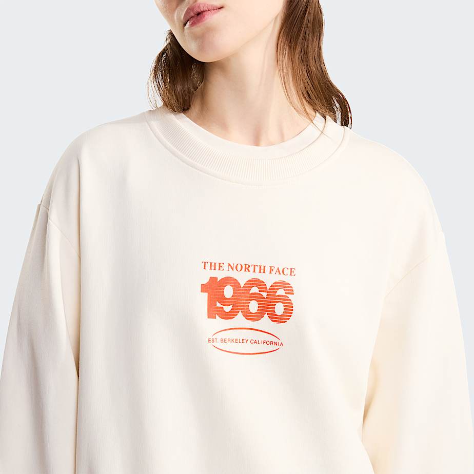Uniseks Track Relaxed Sweatshirt TNF White DuneLava Red ALT14