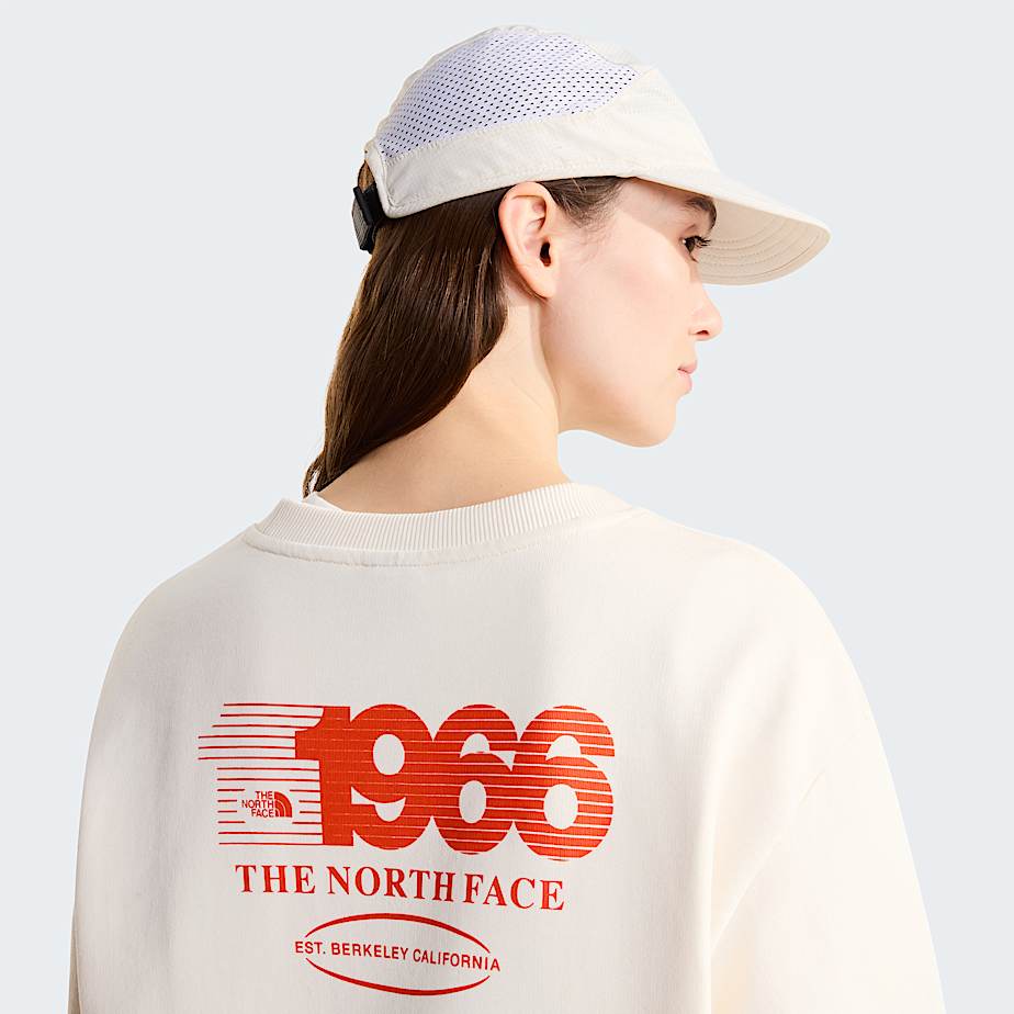Uniseks Track Relaxed Sweatshirt TNF White DuneLava Red ALT15
