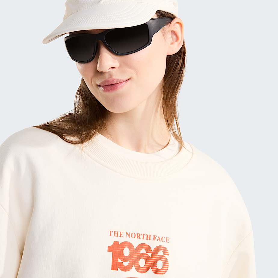 Uniseks Track Relaxed Sweatshirt TNF White DuneLava Red ALT16