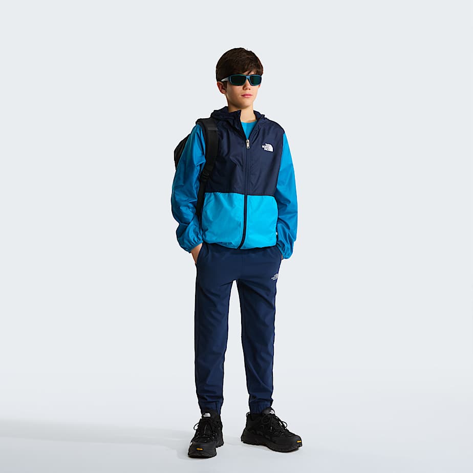 Boys Cyclone Wind Jacket TNF Meridian BlueDusk BlueSummit Navy ALT1