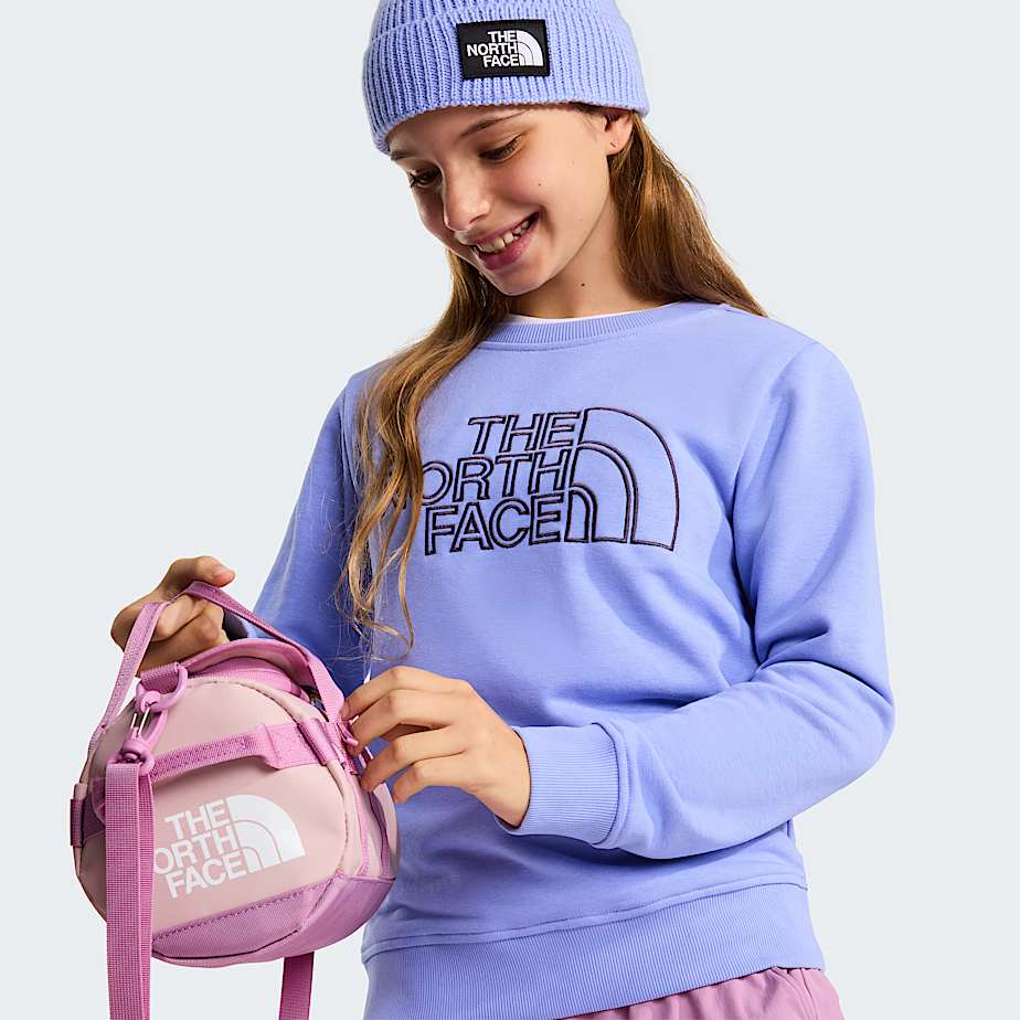 Teens Drew Peak Crew Neck Sweatshirt TNF Periwinkle Glow ALT9
