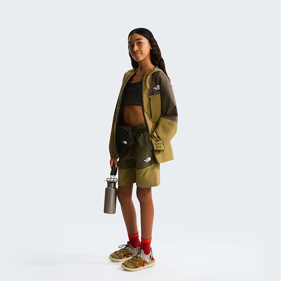 Teens Hike Packable Shell Jacket TNF New Taupe GreenCedar ALT8