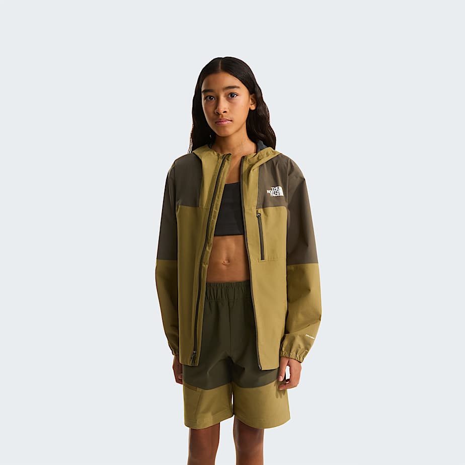 Teens Hike Packable Shell Jacket TNF New Taupe GreenCedar ALT11