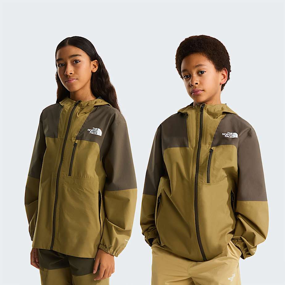 Teens Hike Packable Shell Jacket TNF New Taupe GreenCedar HERO