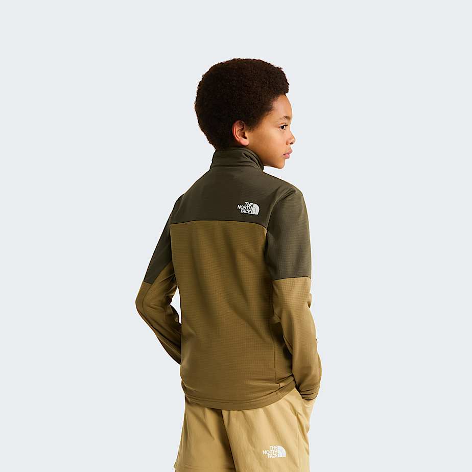 Hiketussenlaagjas met volledige rits voor tieners TNF New Taupe GreenCedar ALT3