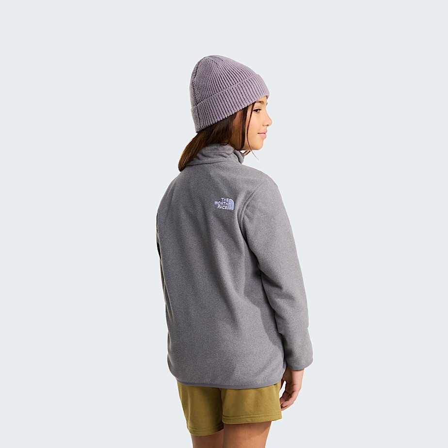 Glacierfleece met kwartrits voor tieners TNF TNF Mid Grey Heather ALT9