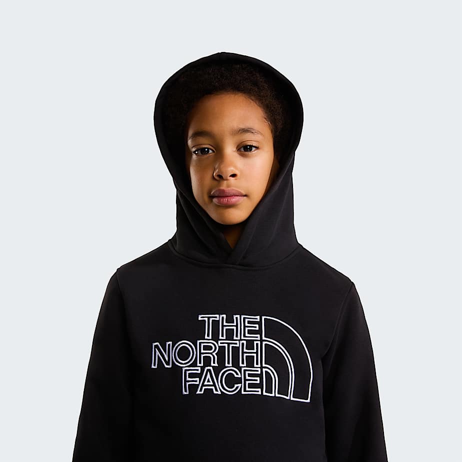 Teens Drew Peak Light Regular Hoodie TNF TNF Black ALT4