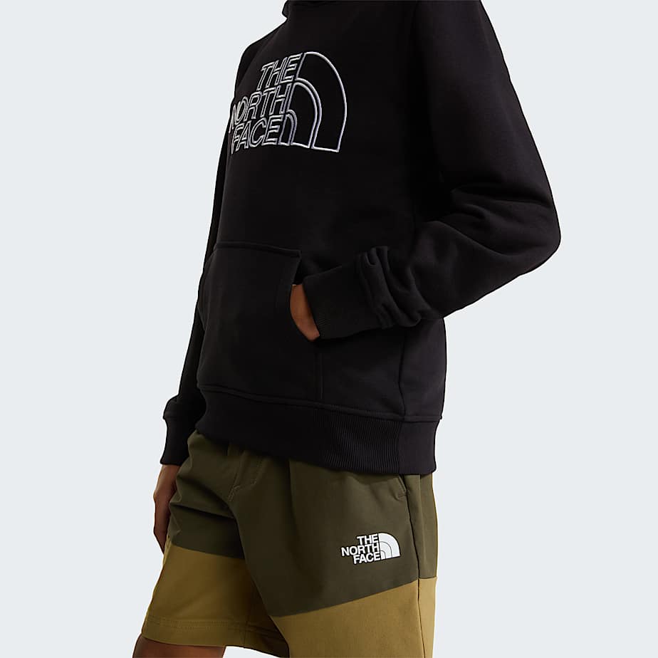 Teens Drew Peak Light Regular Hoodie TNF TNF Black ALT5