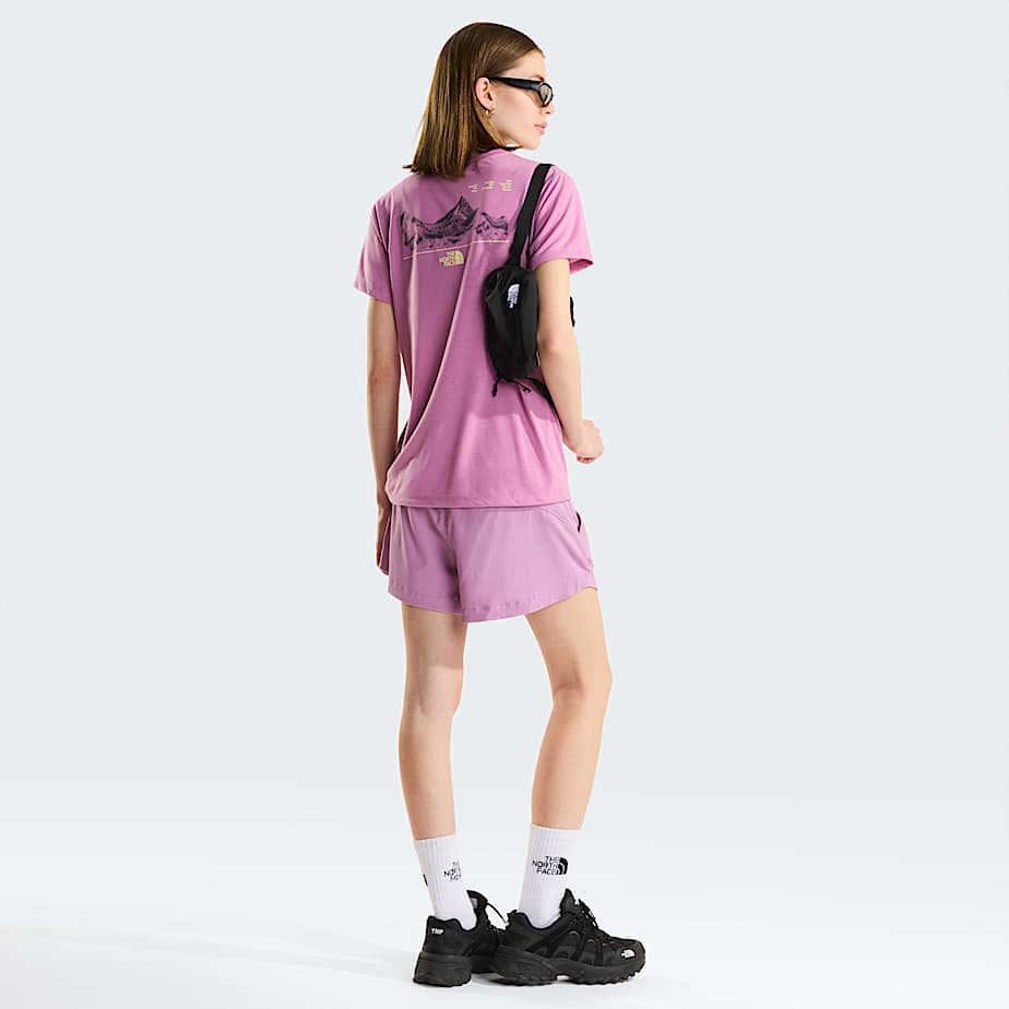 Womens Foundation Mountain TShirt TNF Hushed Lavender ALT2