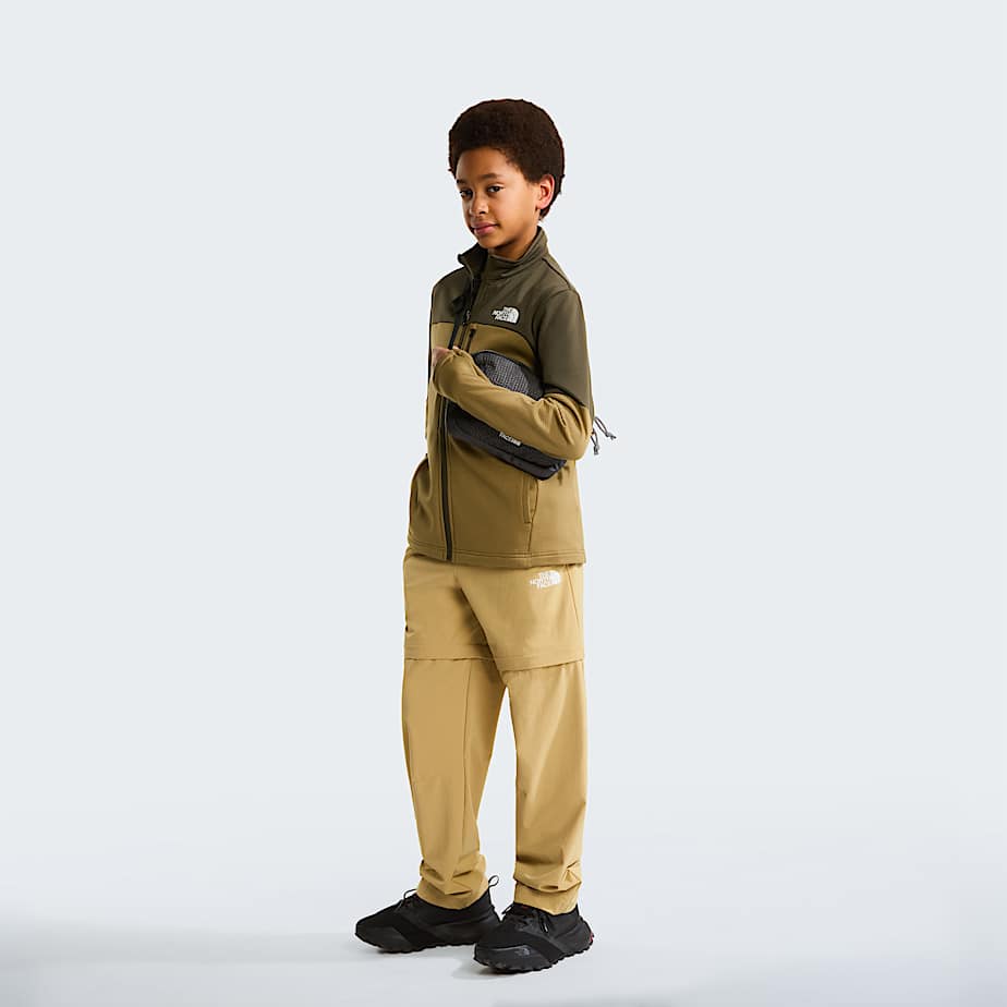 Pantalon de randonne convertible lger pour enfant TNF Khaki Stone ALT4