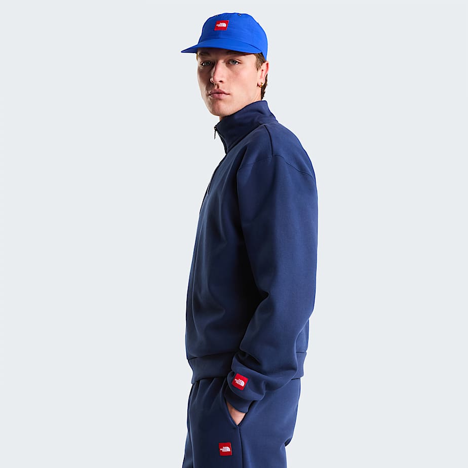 Uniseks TNF Red Boxfleece met halve rits TNF ALT4