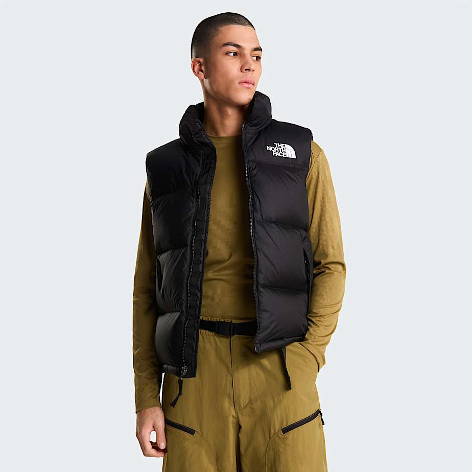 Mens 1996 Retro Nuptse Gilet TNF TNF BlackRecycled Down ALT4