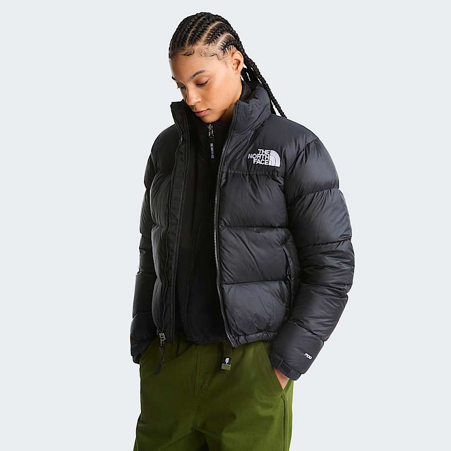 Womens 1996 Retro Nuptse Jacket TNF TNF BlackRecycled Down ALT4