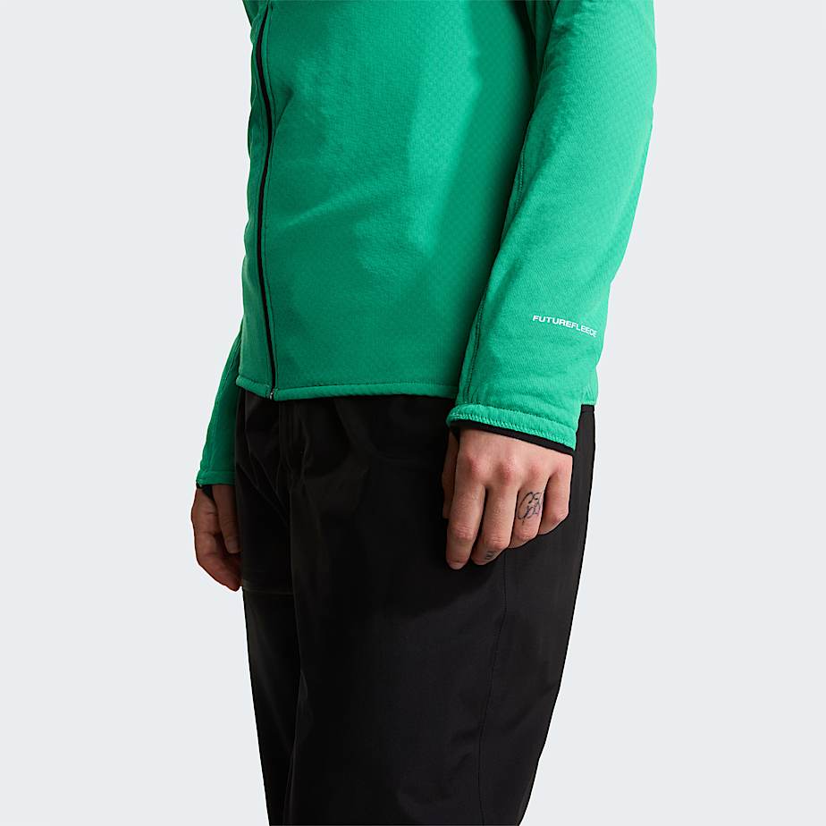 Womens Summit Series FUTUREFLEECE Hooded Jacket TNF Nebula Green ALT7