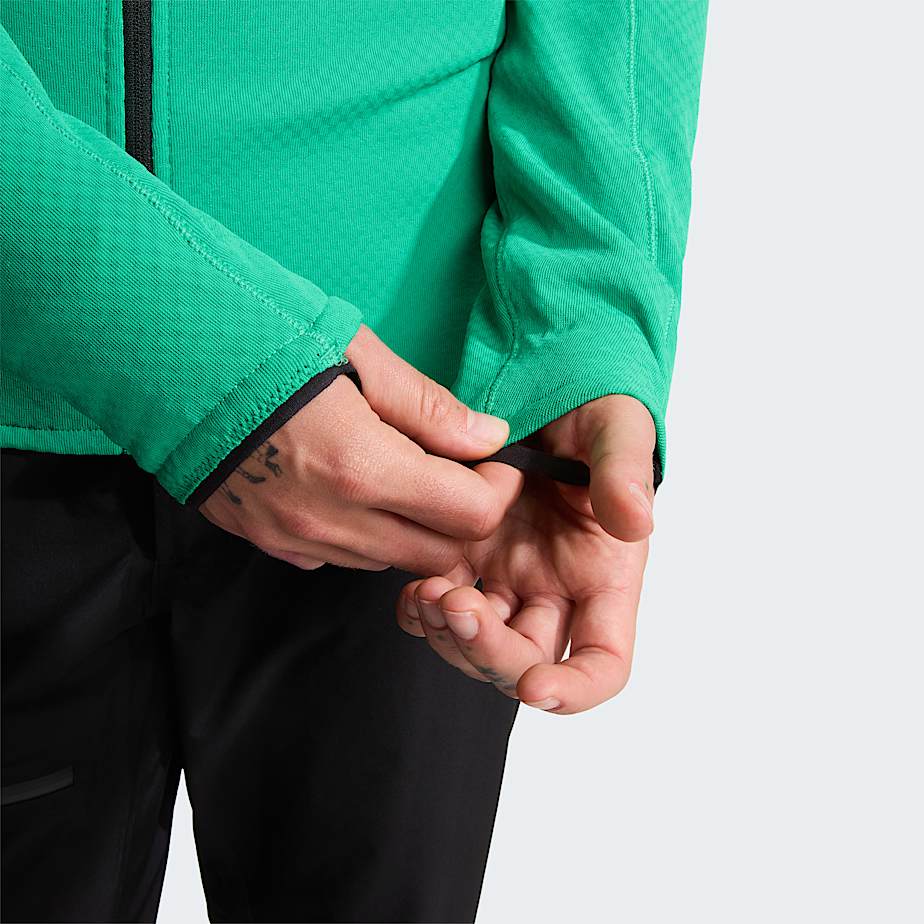 Womens Summit Series FUTUREFLEECE Hooded Jacket TNF Nebula Green ALT8