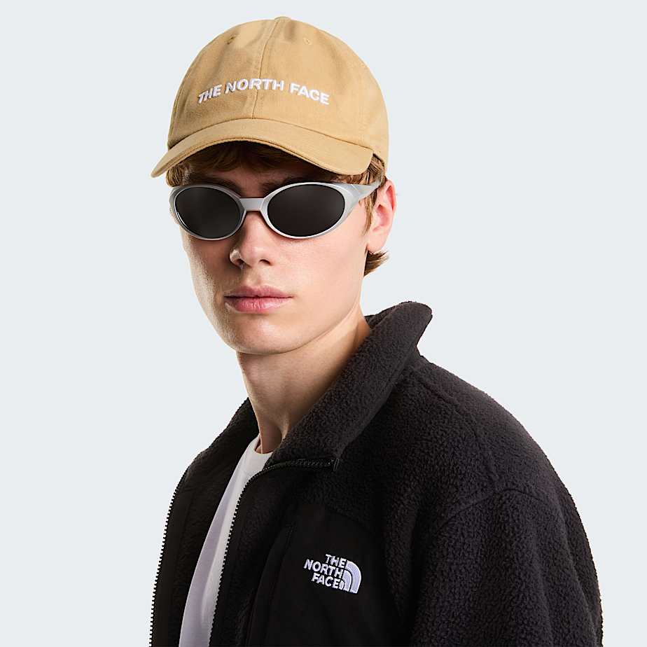 Roomy Norm Cap TNF Washed Khaki StoneHorizontal Logo ALT1