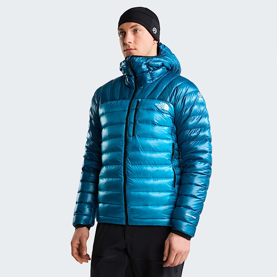 Mens Summit Breithorn Hooded Down Jacket TNF Meridian BlueDusk Blue HERO