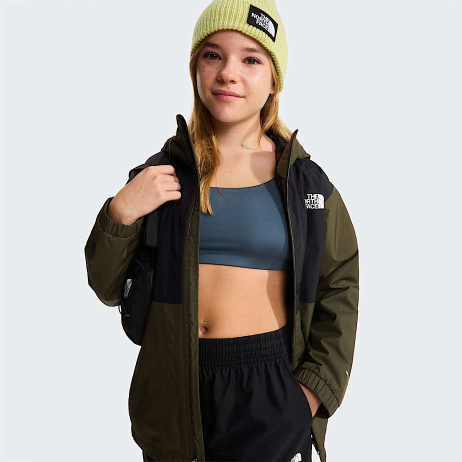 Teens Rain ZipIn Jacket TNF New Taupe Green ALT11