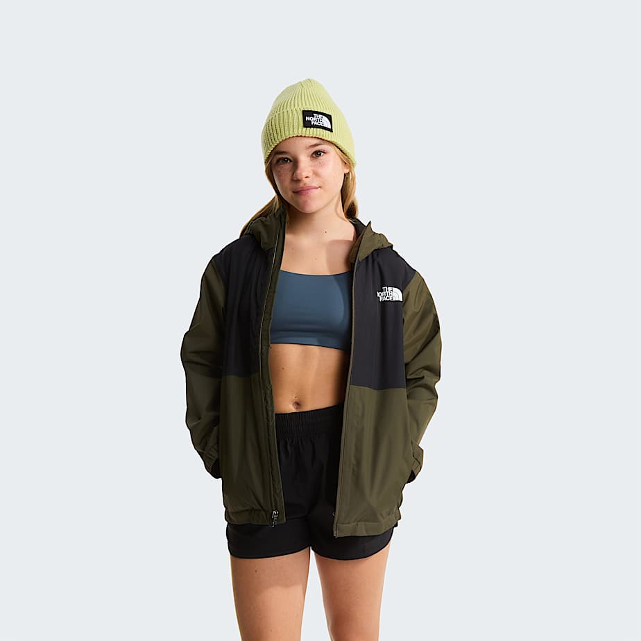Teens Rain ZipIn Jacket TNF New Taupe Green ALT9