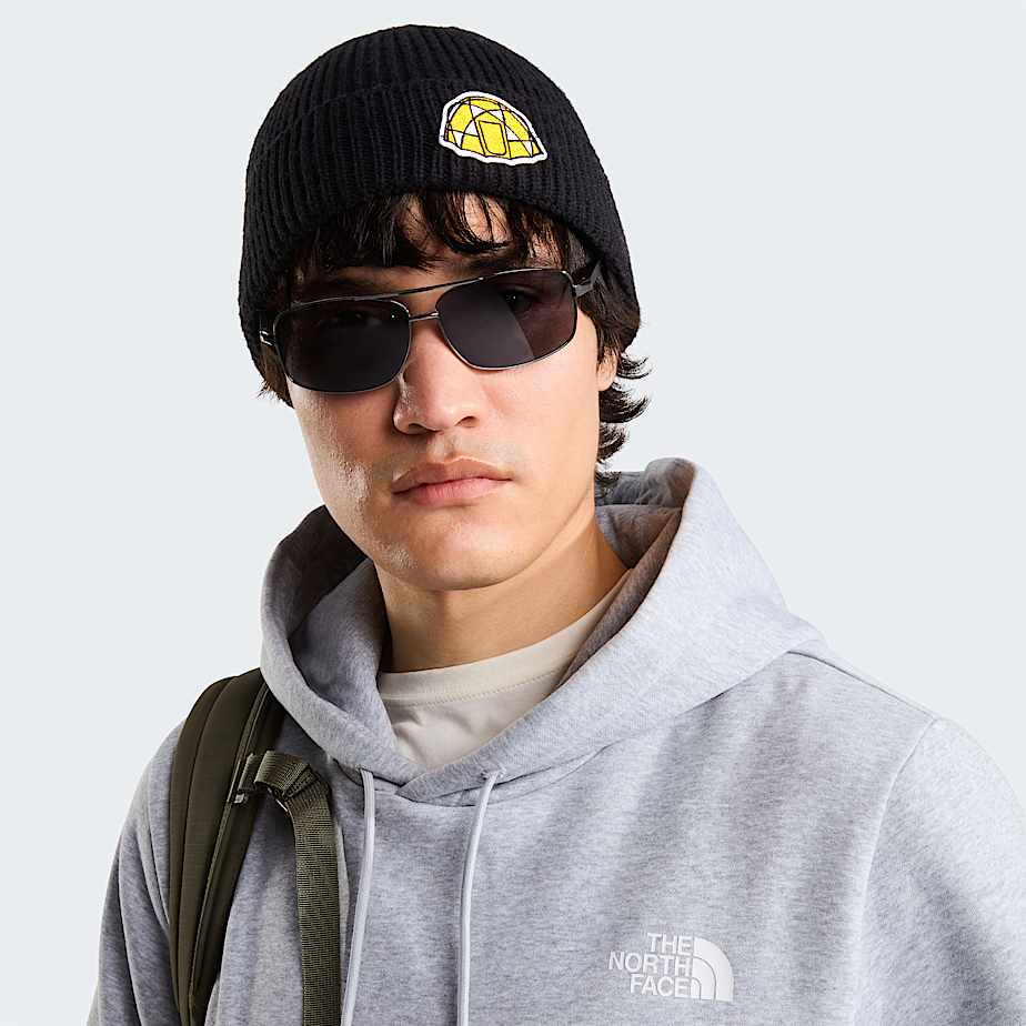 TNF Logo Box Cuffed Beanie TNF TNF BlackIcon Patch ALT1