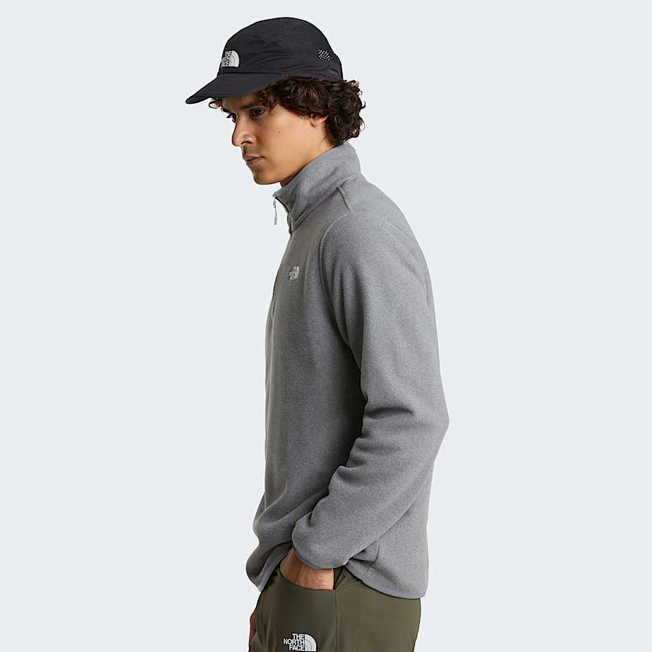 Pile Glacier con cerniera a 14 da uomo TNF TNF Mid Grey Heather ALT2