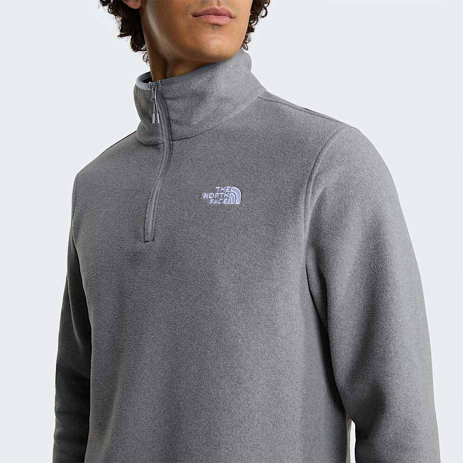 Pile Glacier con cerniera a 14 da uomo TNF TNF Mid Grey Heather ALT4