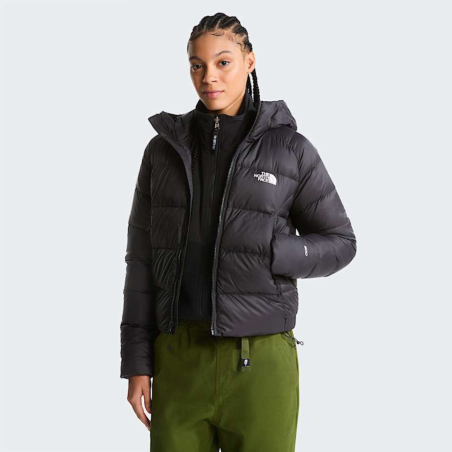 Womens Hyalite Down Hooded Jacket TNF TNF Black ALT4