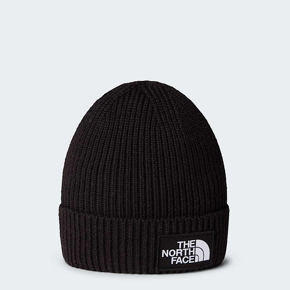 Kids TNF Logo Box Cuffed Beanie TNF TNF Black HERO
