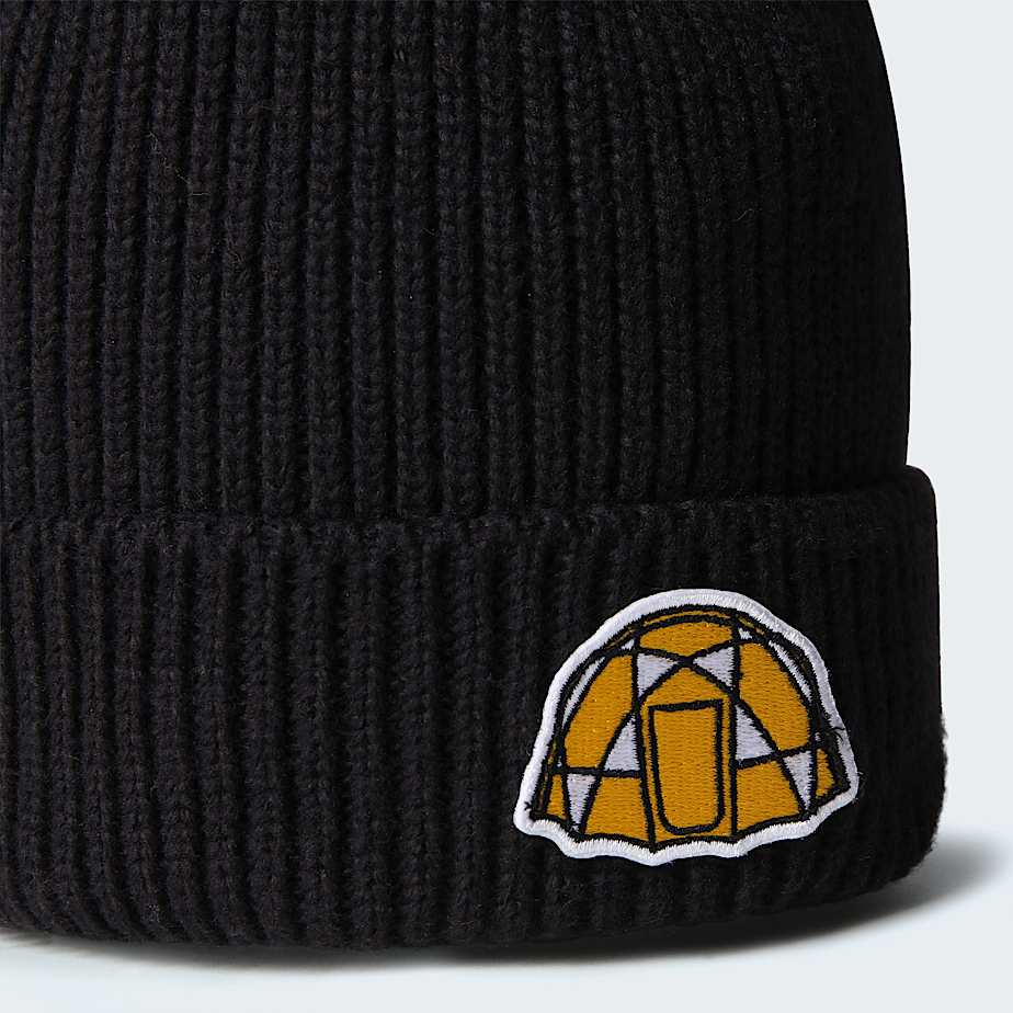 TNF Logo Box Cuffed Beanie TNF TNF BlackIcon Patch ALT2