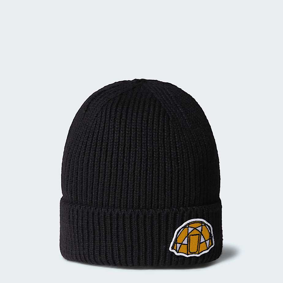 TNF Logo Box Cuffed Beanie TNF TNF BlackIcon Patch HERO