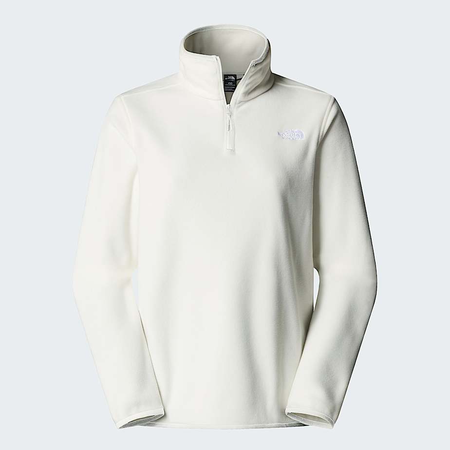 Glacierfleece met kwartrits voor dames TNF White Dune ALT20