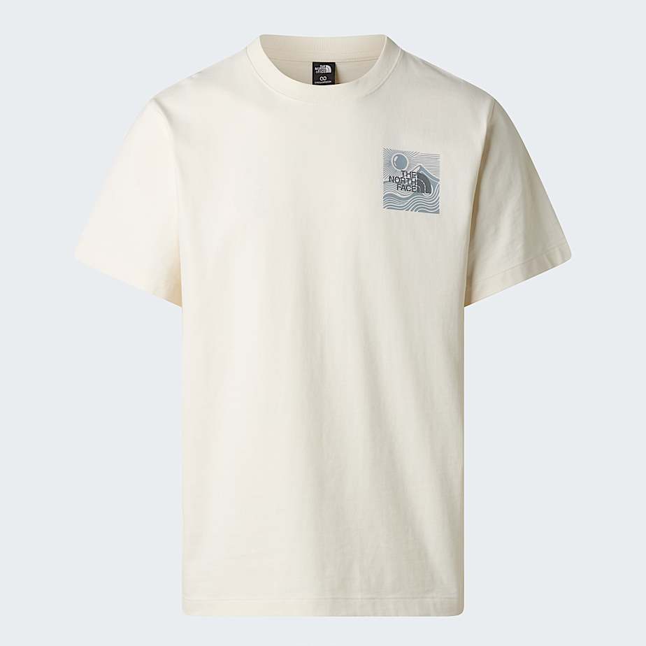 Mountain Escape relaxt geschnittenes TShirt mit Grafik Unisex TNF White Dune ALT1