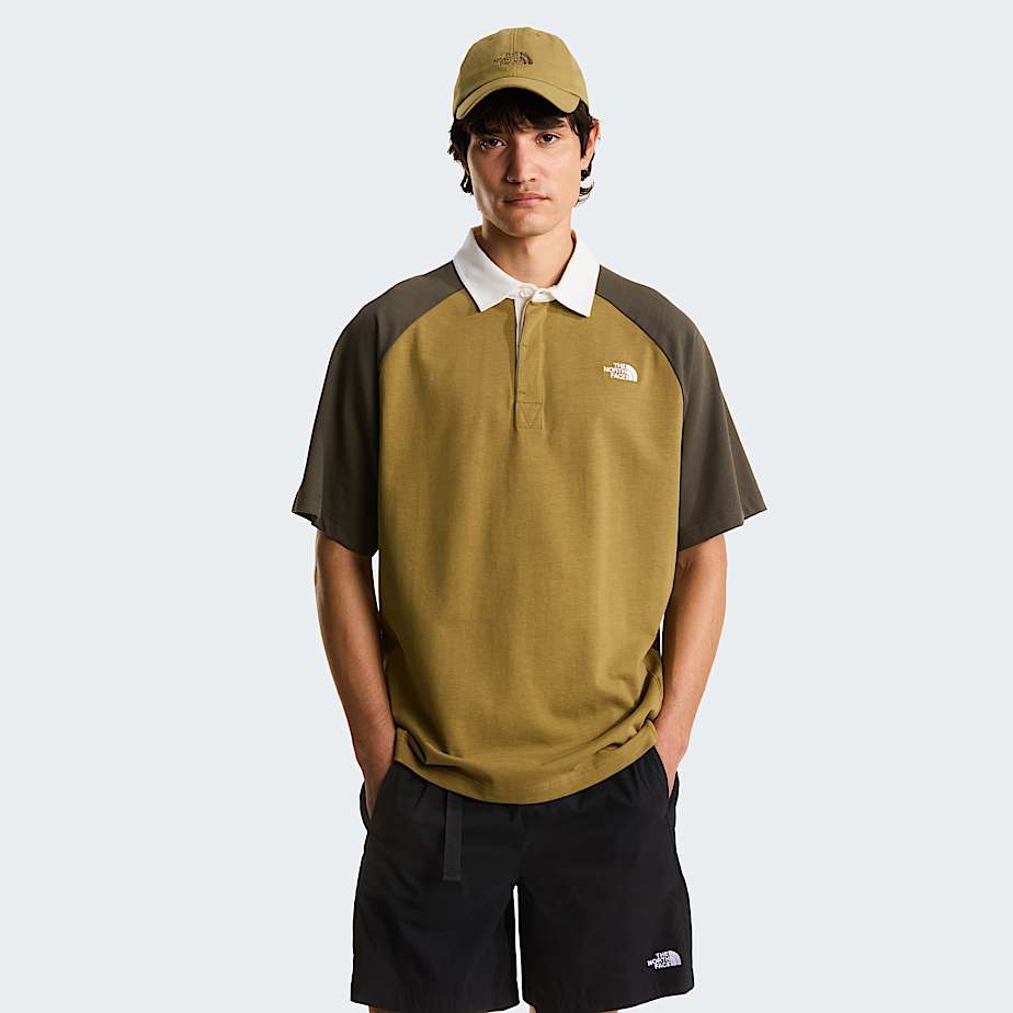 Rugby PoloShirt in Unisex TNF CedarNew Taupe Green ALT2