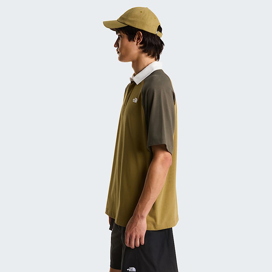 Rugby PoloShirt in Unisex TNF CedarNew Taupe Green ALT4