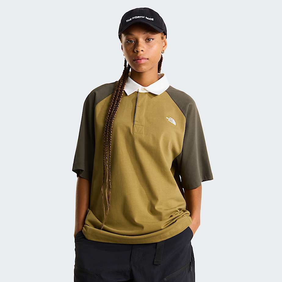 Rugby PoloShirt in Unisex TNF CedarNew Taupe Green ALT8